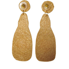 Load image into Gallery viewer, Felt covered backof our Dos Cerveza beaded earrings