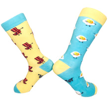 Load image into Gallery viewer, Men's Bacon & Eggs Eclectic Socks