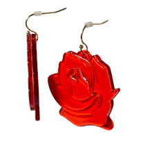 Load image into Gallery viewer, Roses Are Red Acrylic Earrings