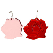 Load image into Gallery viewer, Roses Are Red Acrylic Earrings