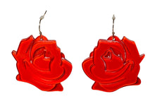 Load image into Gallery viewer, Roses Are Red Acrylic Earrings