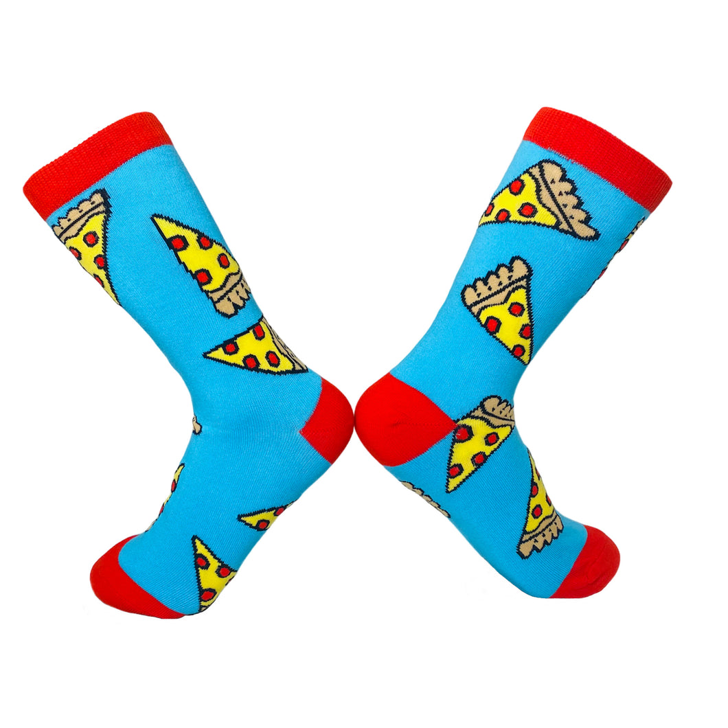 A Fun pair of eclectic fun novelty socks from House of Shon that features a slice of pepperoni pizza all over. Perfect for the woman who loves pizza.