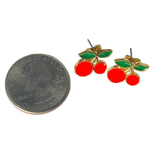 Load image into Gallery viewer, Yummy Red Cherry Stud Earring
