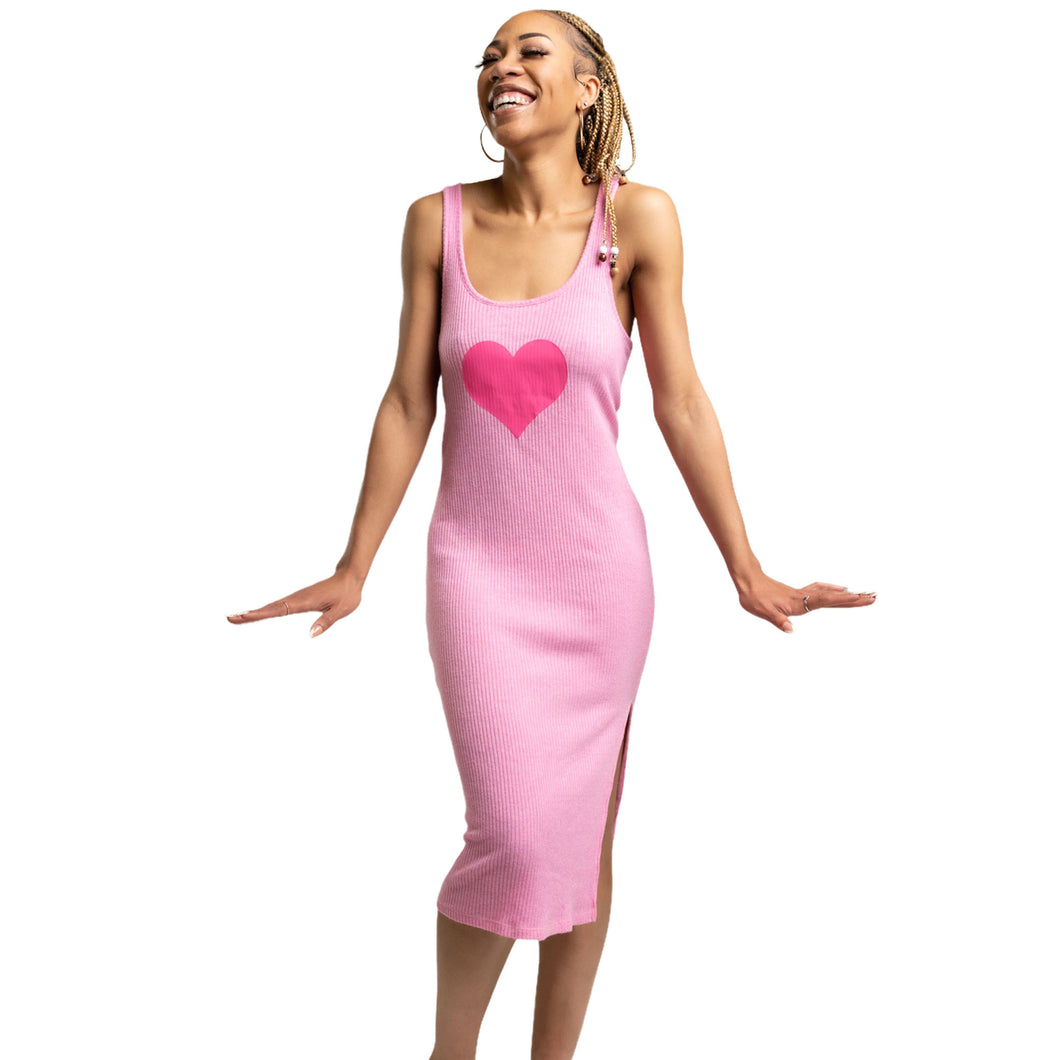 90s Inspired Pink Heart Dress